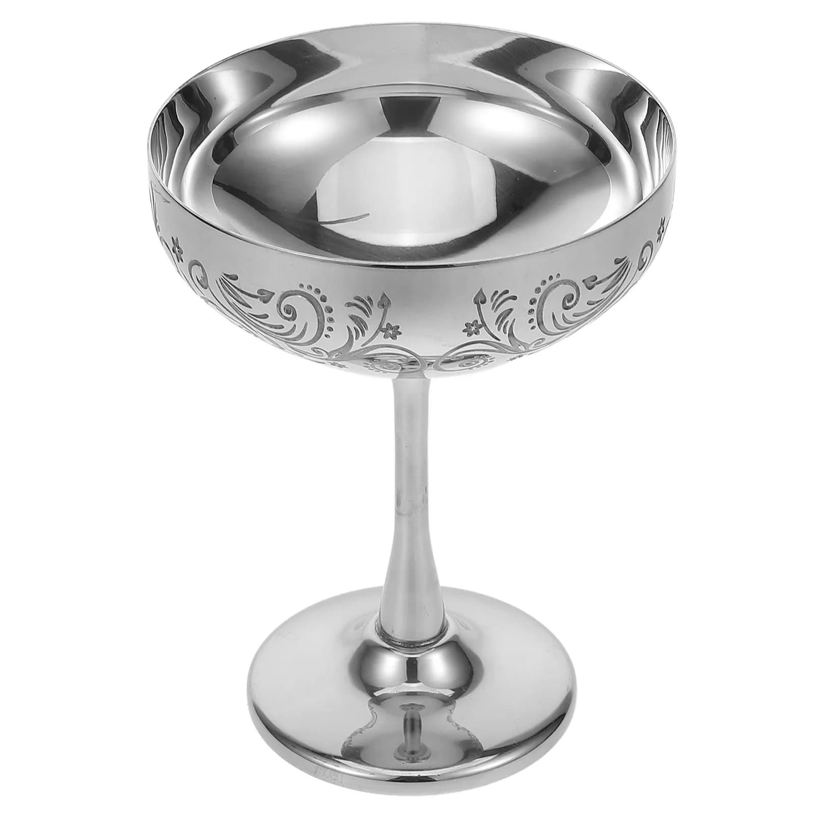 Ciotola per Dessert in Acciaio Inox, Creativa Coppa per Gelato, Bicchiere per Yogurt, Calice per Vino, Ciotola in Metallo Riutilizzabile per Casa e Bar