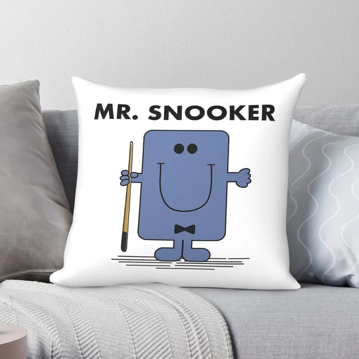 Fodera per cuscino da divano Billiards Mr Snooker in poliestere, lino e velluto, creativa, con cerniera, decorativa, 45x45