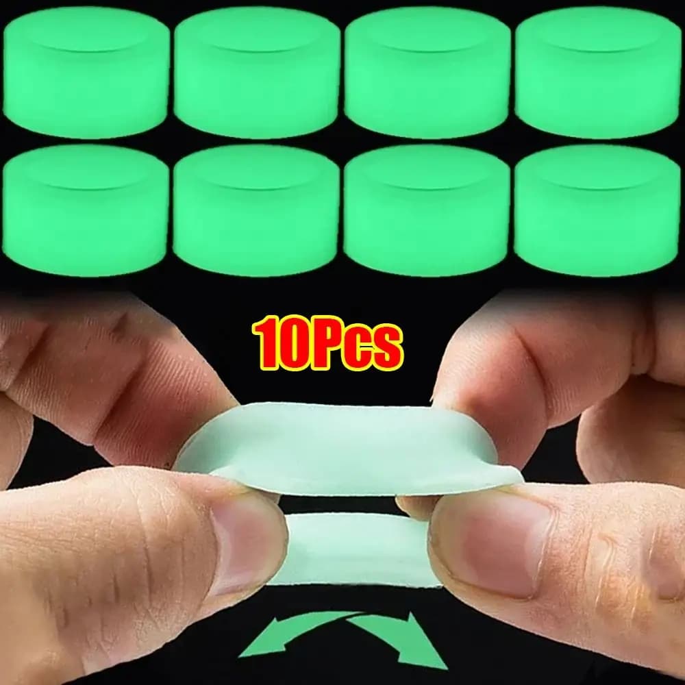 10 pieces bright fishing rod circle non-slip handle silicone wrap belt stop ring rod absorbent sweat belt anti-slip tape