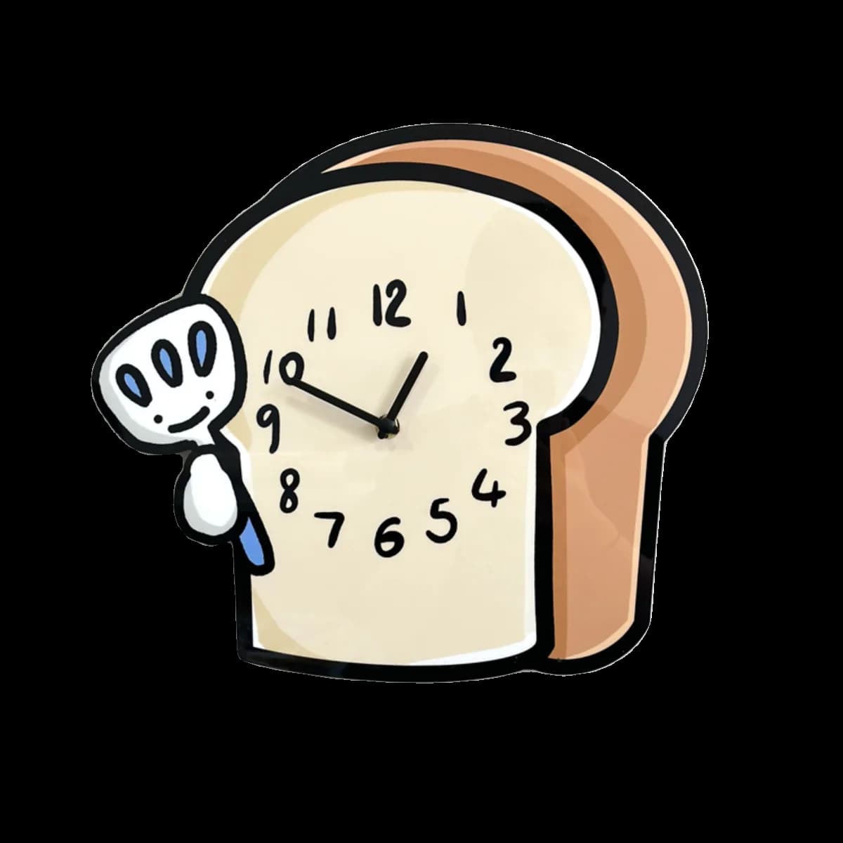 Toast wall clock, silent clock, modern minimalist clock for home decoration