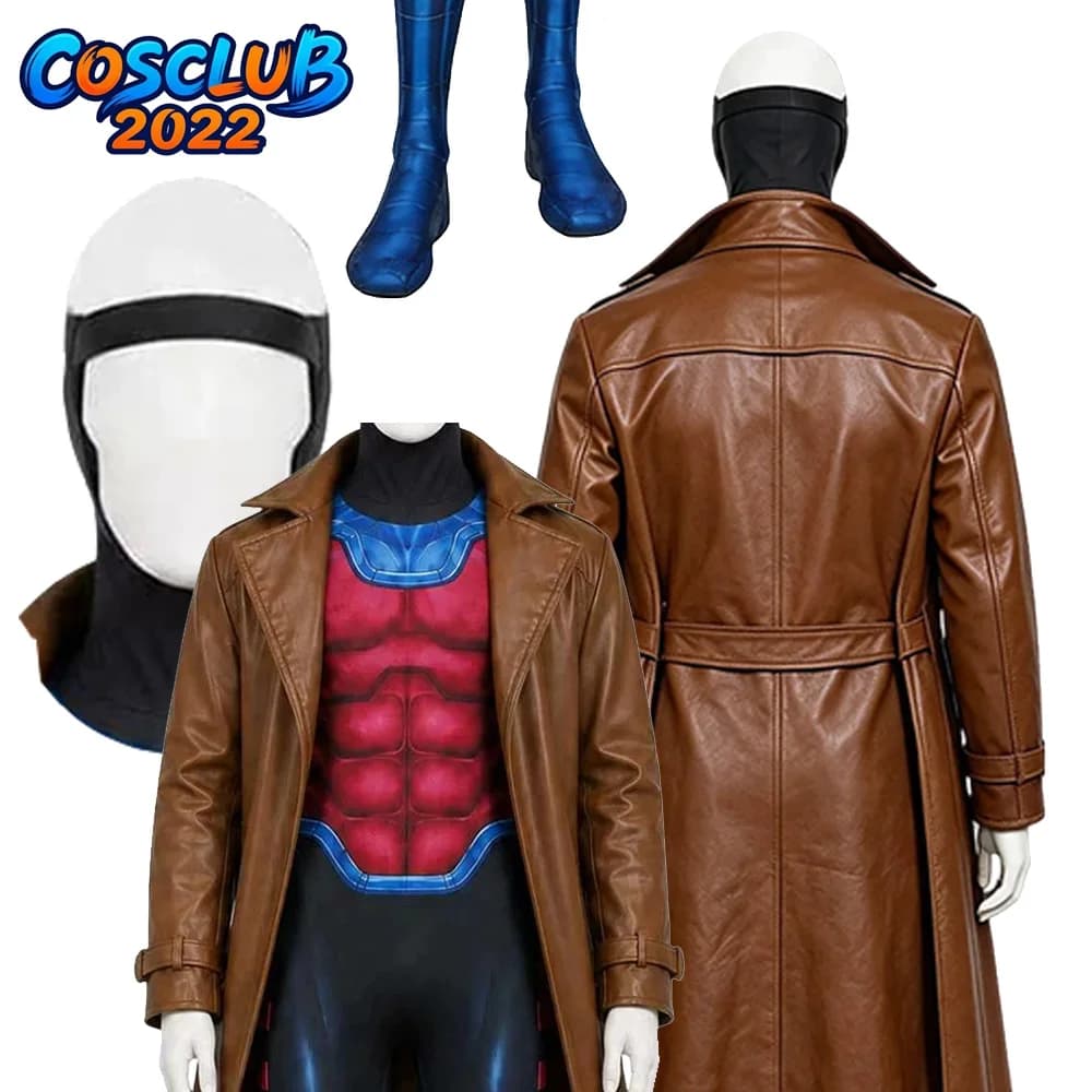 Fantasy Gambit Cosplay Jumpsuit Coat Mask 2026 X Movie 97 Roleplay Costume Gloves Rogue Clothing Halloween Women Outfits Clothes