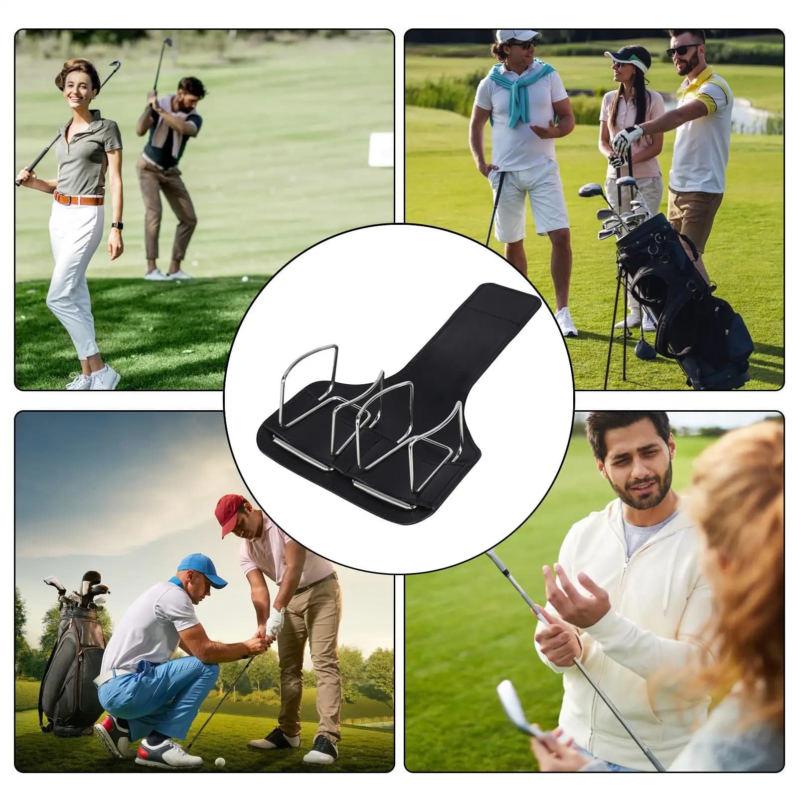 Borsa porta palline da golf a mani libere con clip rimovibile, contenitore da cintura per accessori da golf, ideale per garage, esterni e interni.
