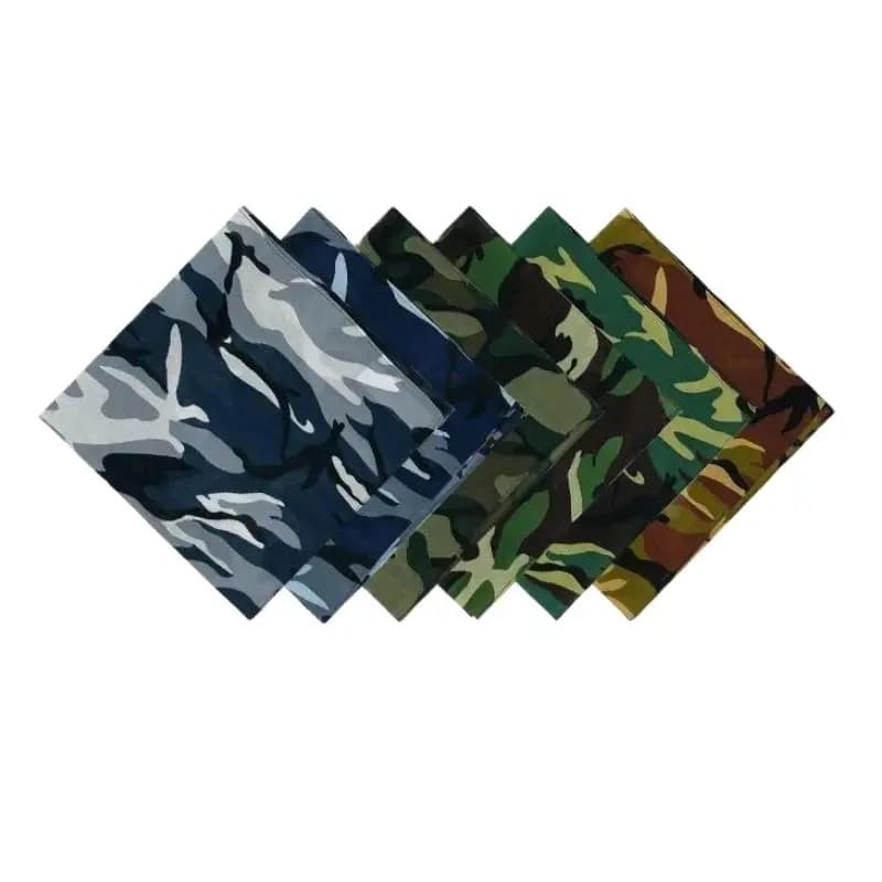 53x53cm Outdoor Camouflage Bandana Street Hip-hop Retro Bandana non sbiadisce foulard Bandana piccola