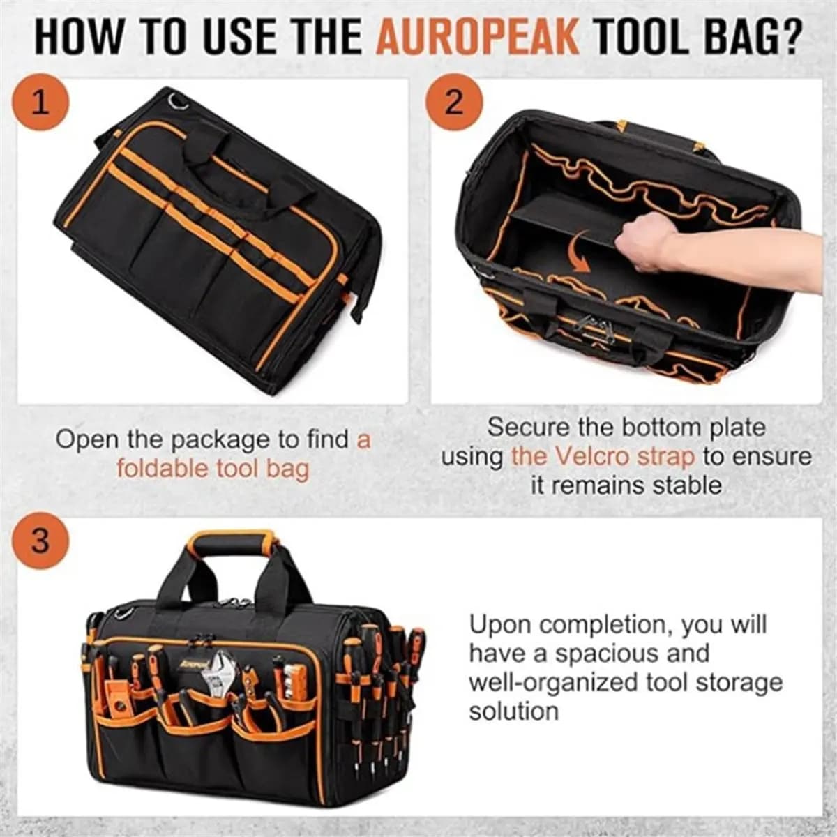 DT38 Electrician Tool Bag, Tool Tote Organizer, Tool , Bags for Electricians, OXFORD CLOTH