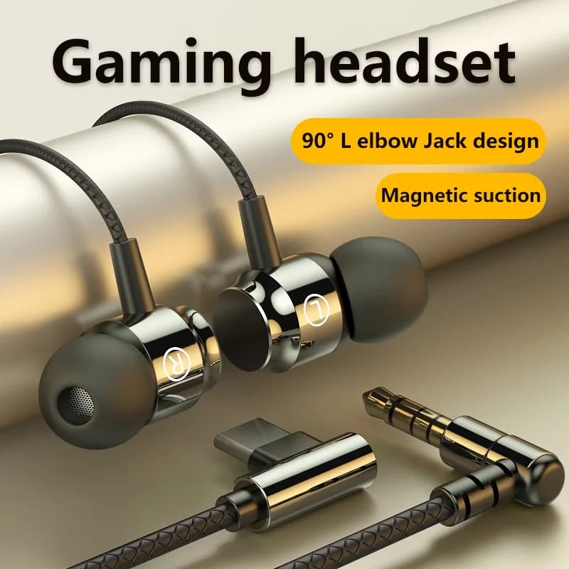 EARDECO Metal Wired Earphones Mobile Phone Gaming PC Gaming Headset Wired Earphone 3.5 mm IN-EAR Earphone