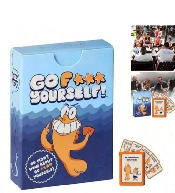 Go Fish Card Game Yourself Fun Gag Gift Hilarious Board Games with A Twist Night Family Interaction Party Game for 2+ Players