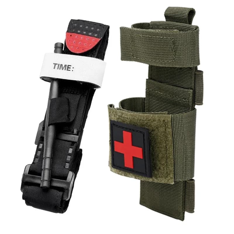 Emostatic First Aid Kit Nylon Waist Bag Molle Lifesaving Equipment Scissor Box Storage Bag Outdoor Emergency Equipment