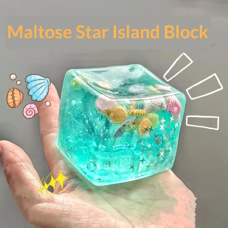 Stress Relif Balls Cube Ocean Sensory Fidget Toy Slow Rise Toys For Kids And Adults Squeeze Relax Gift