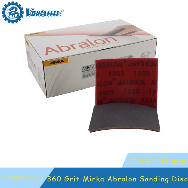 10/30/50 pezzi Mirka Abralon disco abrasivo spugna carta vetrata 360 grana 115x140mm schiuma levigatura blocco asciutto bagnato per mobili legno auto