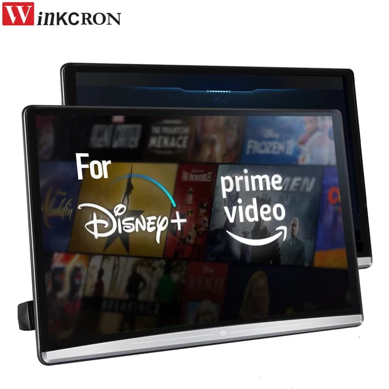 Monitor da 13.3 pollici per poggiatesta auto, Tablet PC Android 14 multifunzione 1080P, Monitor per cuffie con WiFi, Bluetooth/USB/SD/HDMI e App Android