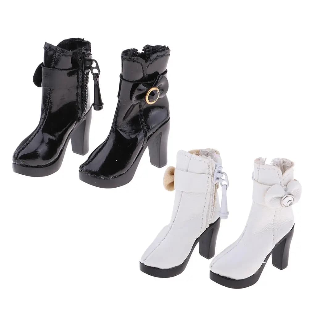 1/6 Women's Imitation Leather High Boots for 12 '' for Kumik