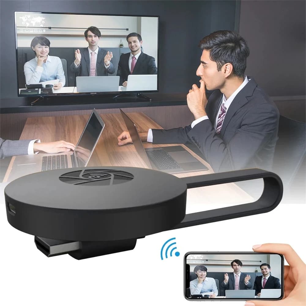 Dongle Miracast Portatile Compatibile con iOS e Android, Schermo 1080P G2 Wireless WiFi, Proiettore HDMI per Display Anycast
