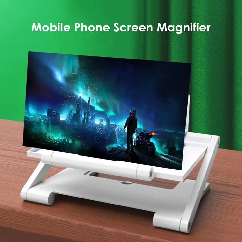 Amplificatore per schermo cellulare 3D HD da 8 pollici, supporto pieghevole per ingrandimento display, supporto pieghevole, amplificatore video
