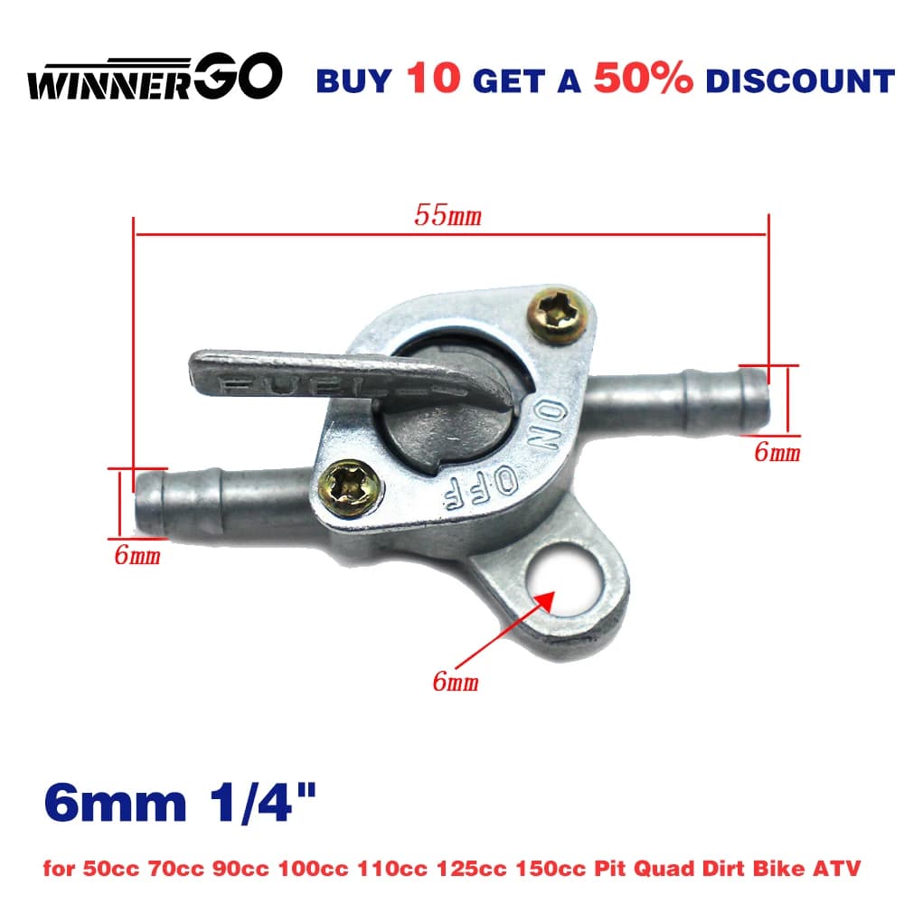 Interruttore ON/OFF benzina Gas rubinetto carburante rubinetto valvola benzina interruttore serbatoio carburante per 50 70 90 100 110 125 150cc Pit Quad Dirt Bike ATV