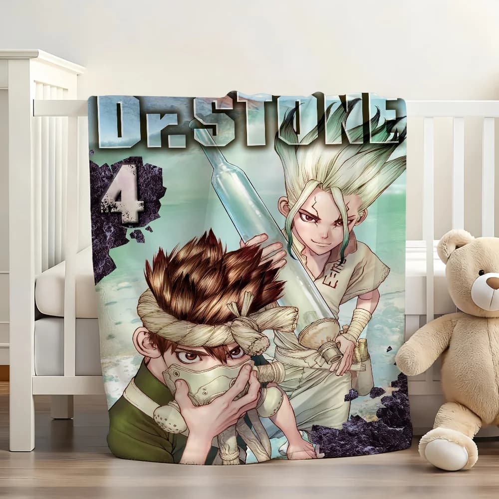 Anime Dr.Stone season 4 Blanket Soft and Skin Friendly For Couch Bed Napping Bedspread All Seasons Comforter