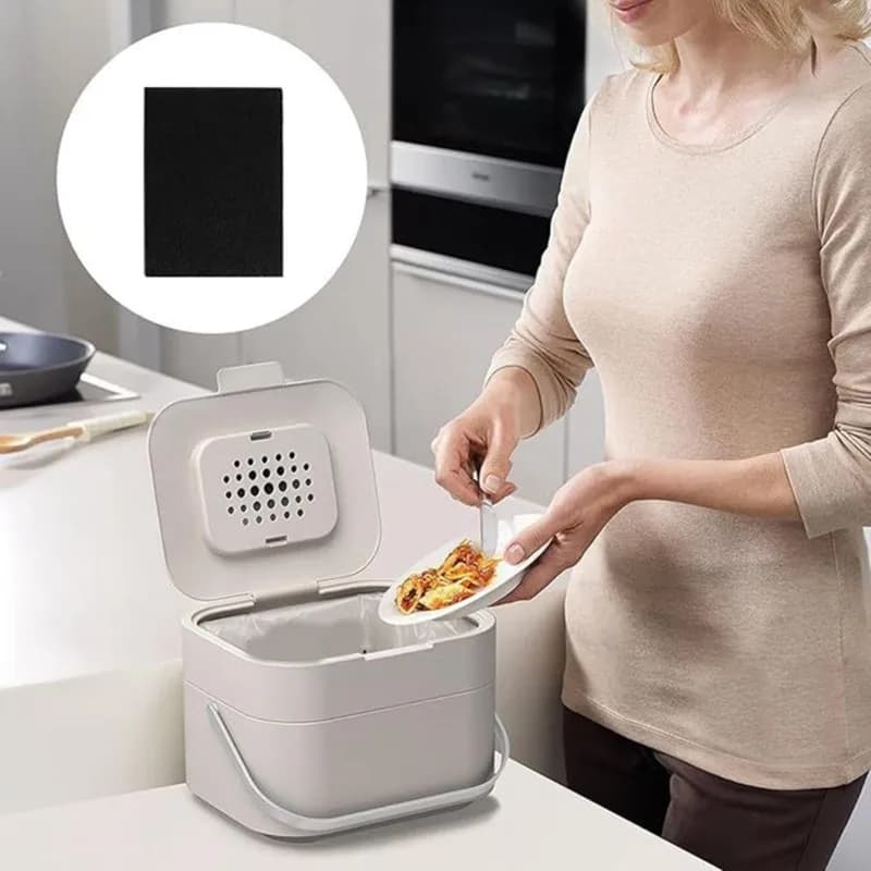 ABZS Carbon Filter Pad-Activated For Joseph Compost Bin-Odor Elimination 10Pcs For Kitchen Waste Trash Cans