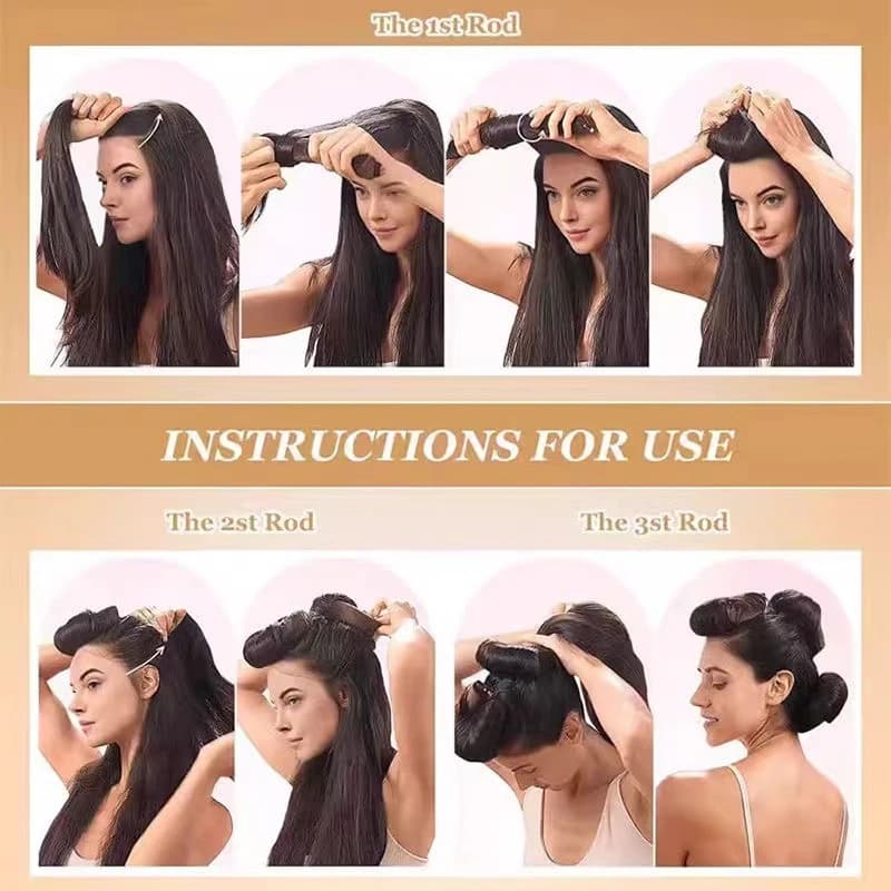 Sponge-free iron curler, soft iron curler, heat-free curler, flexible curler to sleep with hood styling tool