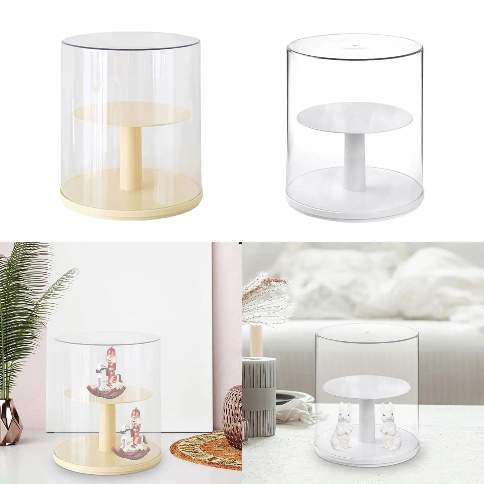 Scaffale portaoggetti girevole, espositore per figure, scaffale per raccolta supporto, organizer da tavolo, espositore rotante per giocattoli cosmetici