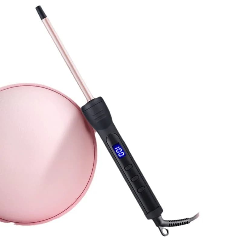 9Mm thin rod curling iron, men's temperature-controlled corn curling iron.