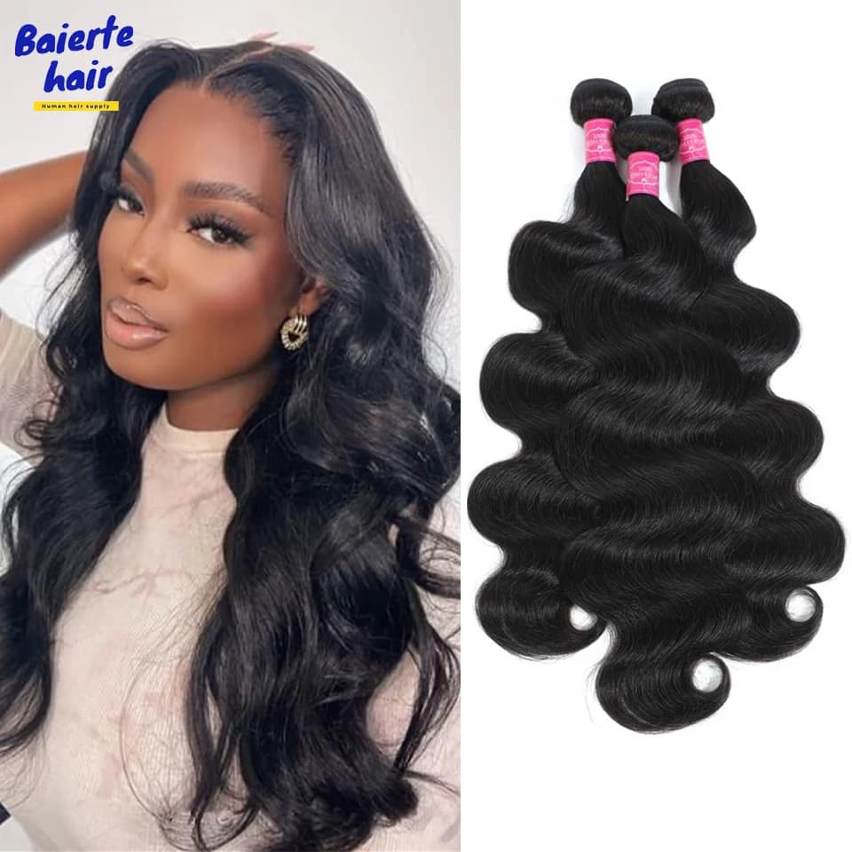 8-30Inches Loose Body Wave Human Hair Extensions Virgin Raw Wavy Human Hair 3/4 Bundles Top Quality Human Hair Bundles Wholesale