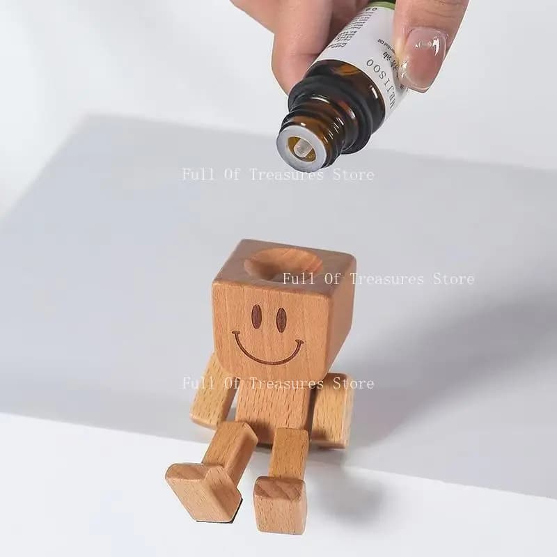 Robot che scuote le gambe senso avanzato diffusore per auto profumo fragranza gioielli ornamento aromaterapia diffusore di fragranze duraturo legno