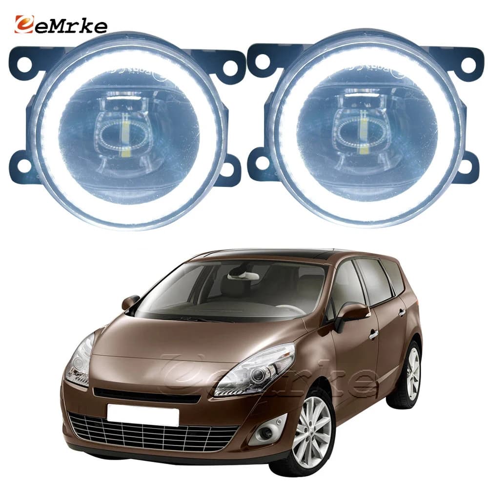 Fendinebbia a LED per Renault Scenic MK3 / Grand Scenic 3/III JZ 2009 ~ 2016 Angel Eye DRL Daytime Running Head Lamp Car-Styling