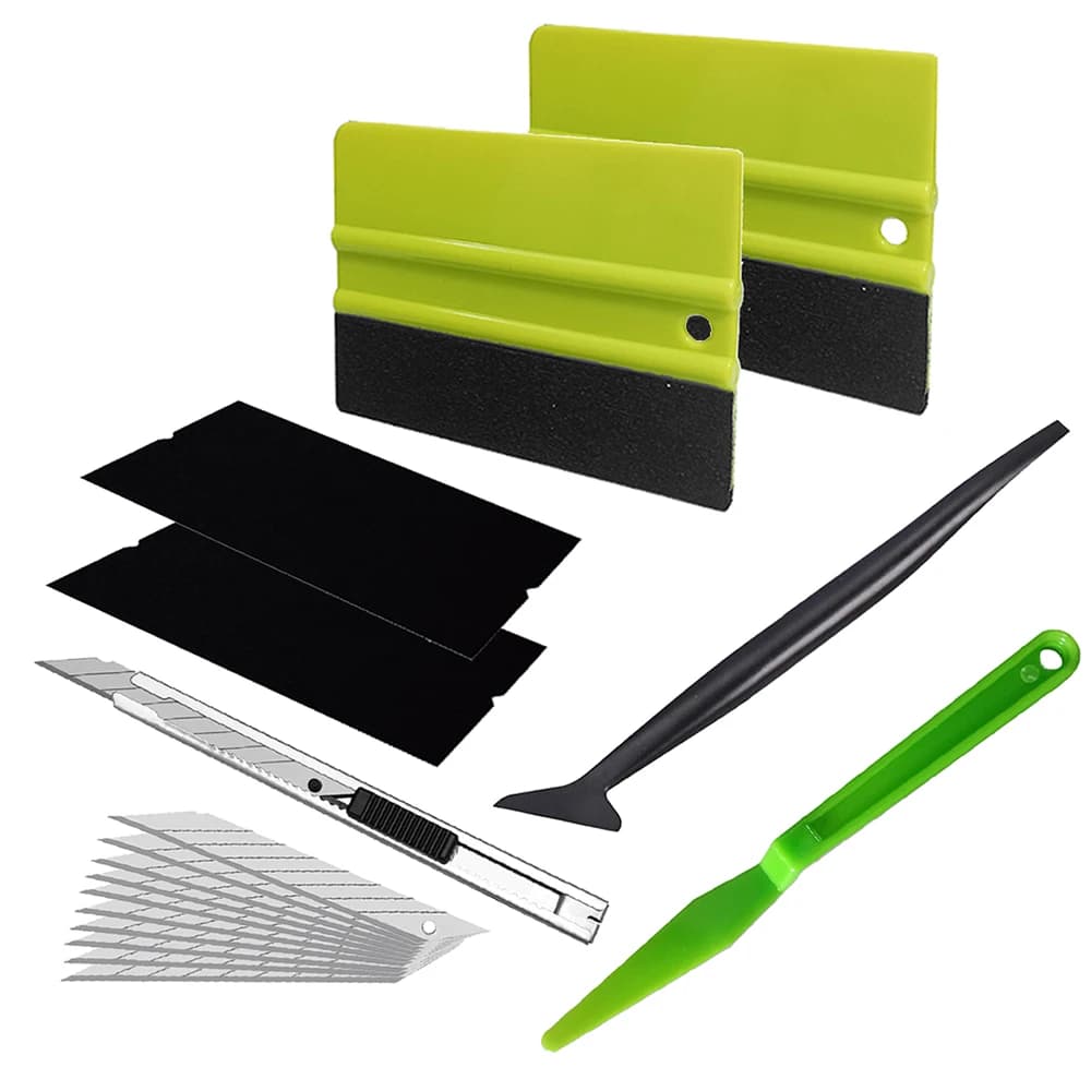 Grafica per auto Strumenti per l'installazione del vinile Strumento per lo styling del tergipavimento in feltro con coltello da taglio per pellicola avvolgente