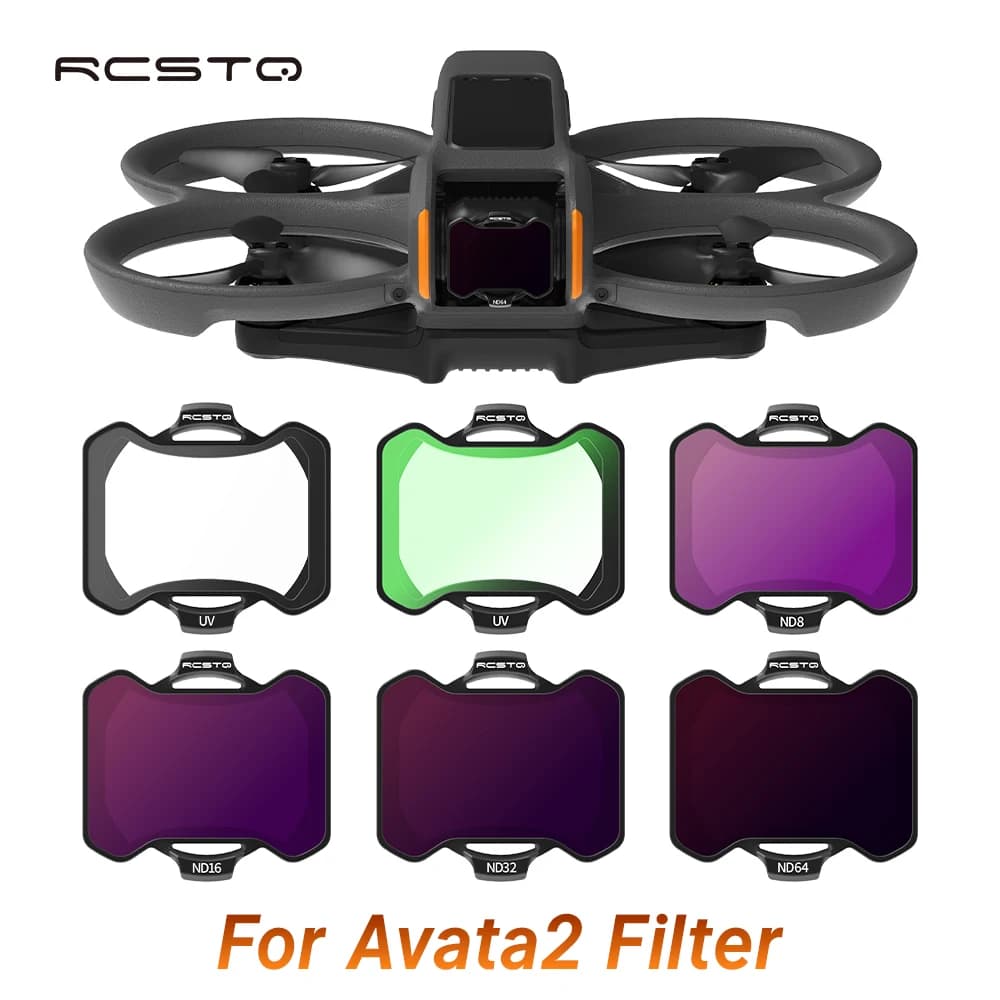 RCSTQ ND Filtro Per DJI Avata 2 Lenti In Vetro Ottico Set di Filtri Regolabili ND8 ND16 ND32 ND64 UV CPL Drone Accessori per Lenti