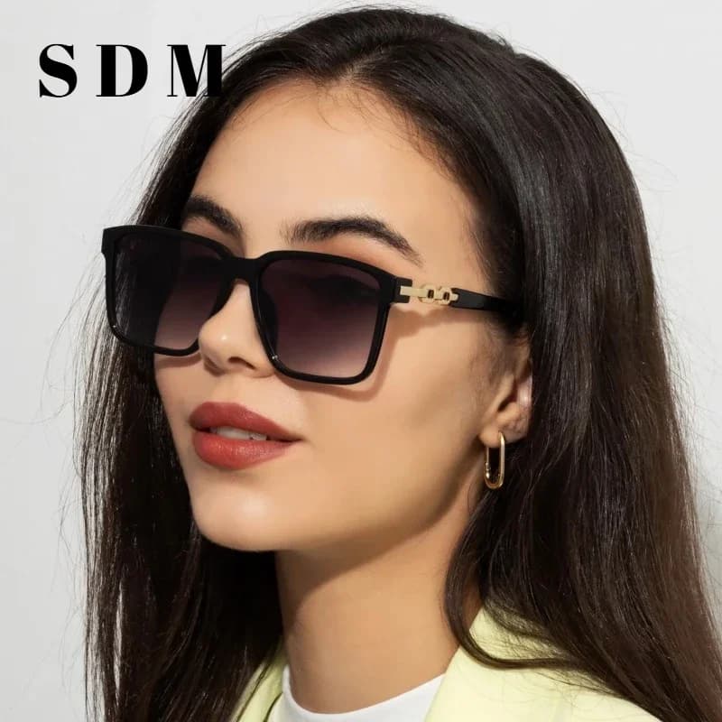 Occhiali da Sole Donna alla Moda Stile Quadrato Lenti Sfumate Anti-UV400 Accessori di Lusso Occhiali da Vista Femminili Y2