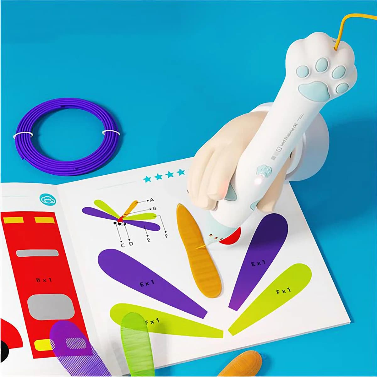 Penna per stampa 3D ricaricabile Penna per graffiti 3D con ricarica USB a bassa temperatura Penna per pittura artistica 3D Regalo di compleanno
