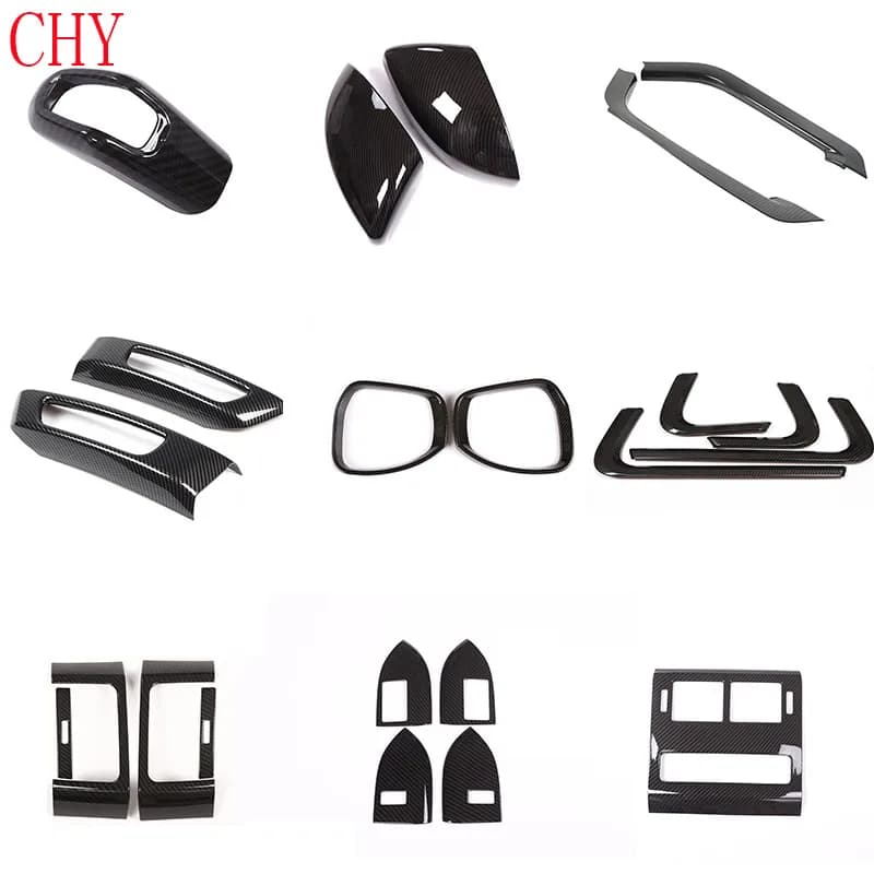 ABS ABS Carbon Fiber For Land Rover Range Rover Sport 2014-2017 Dashboard Auto console central panel gear cover decorative kit stickers