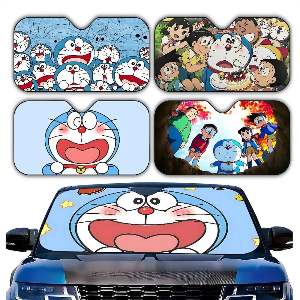 Parasole per Parabrezza Auto Kawaii Anime-D-doraemonS, Copertura per Parabrezza, Tenda Parasole per Auto, Protezione Solare per Auto