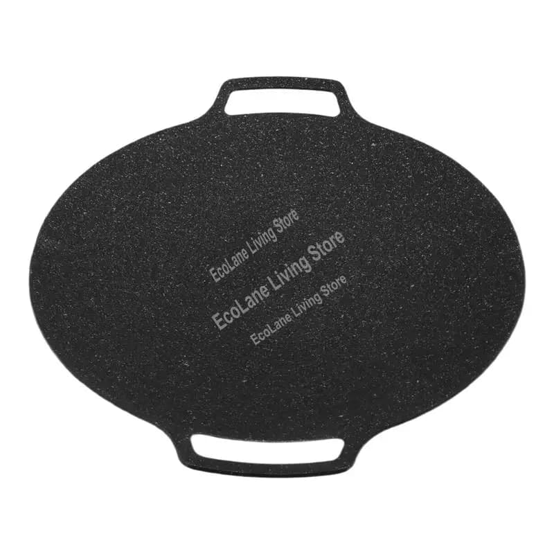 A33R-35Cm Spessore Ghisa Padella Piatto Pancake Piastra Antiaderente BBQ Grill Fornello A Induzione Fiamma Aperta Pentola