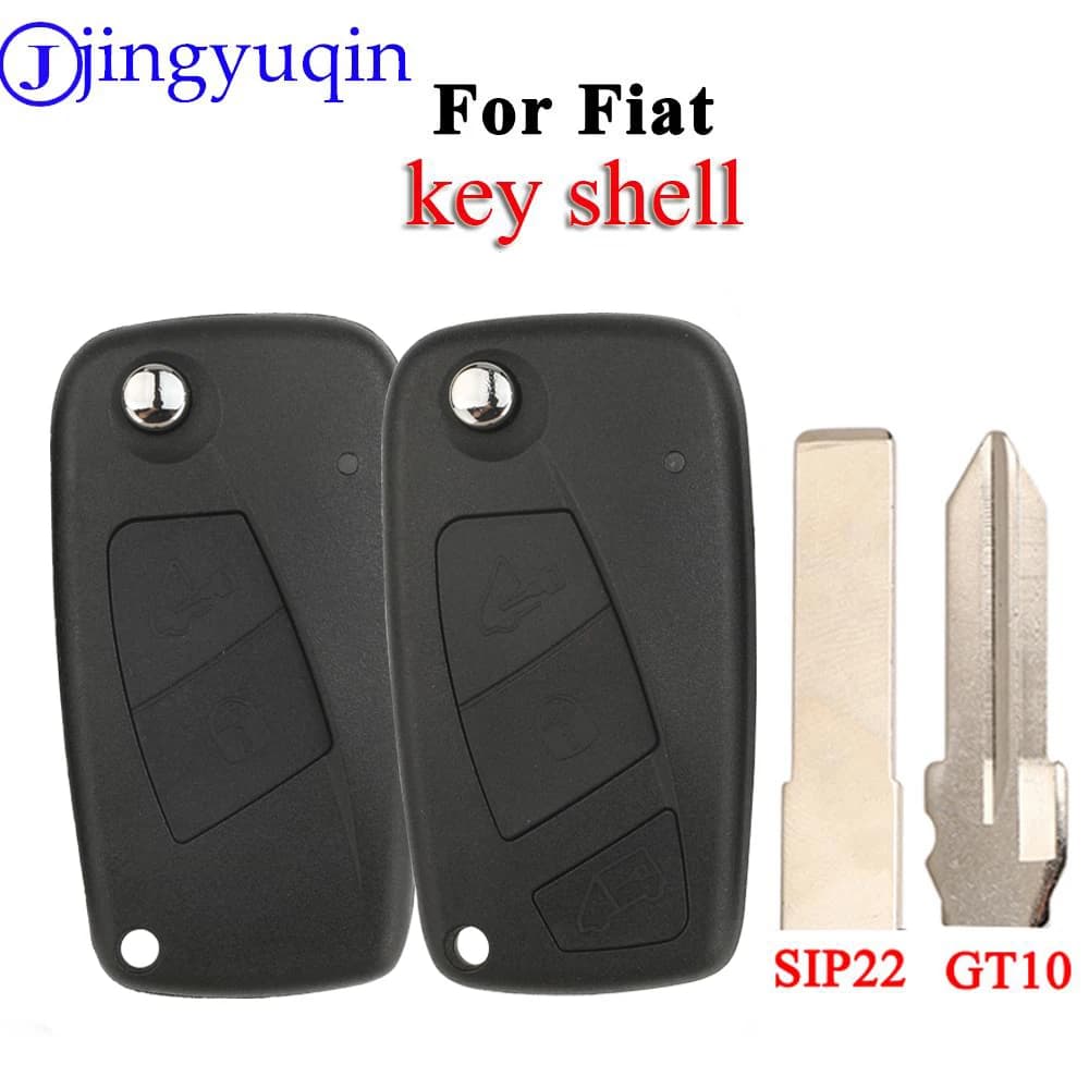 Jingyuqin 2/3 Bottoni di Ricambio Flip Pieghevole Chiave A Distanza Dell'automobile Borsette Caso Fob Per Fiat Ducato Iveco Quotidiano Con Lama SIP22/GT10