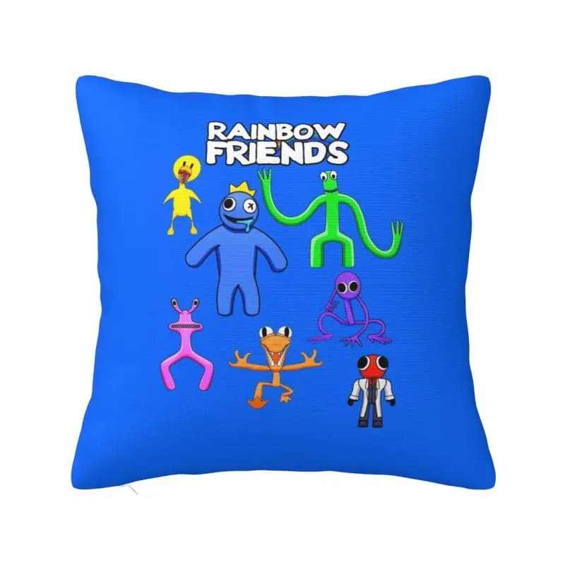 Fodera per cuscino personalizzata Rainbow Friends per videogiochi, 40x40 cm, per divano, quadrata