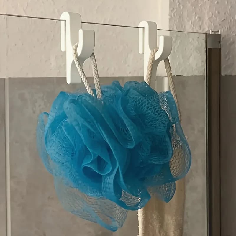 Hanger for shower, for 8 mm glass doors, clothes hangers, towels, bathrobes, laundry, dorm, apartment