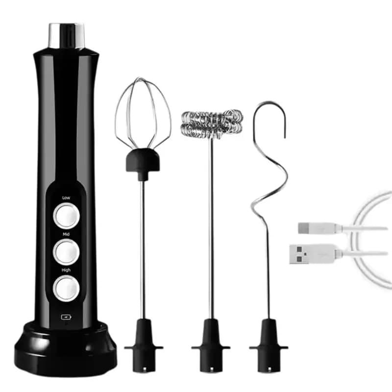Montalatte elettrico portatile B66C 3 in 1, adatto per sbattere le uova in cucina, frullatore portatile per latte