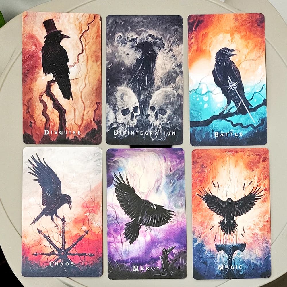 10.3 X 6 Cm Featuring Original Surreal & Fantasy Raven Art Wisdom of The Raven Oracle Deck - 52 Card Oracle Deck