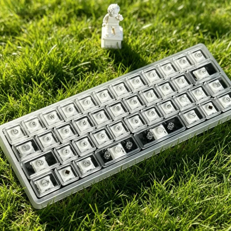 LCK Transparent 40S Theme Keycaps PBT Material Low-profile Custom Gaming Keycaps for Mechanical Keyboard Accessories Gift