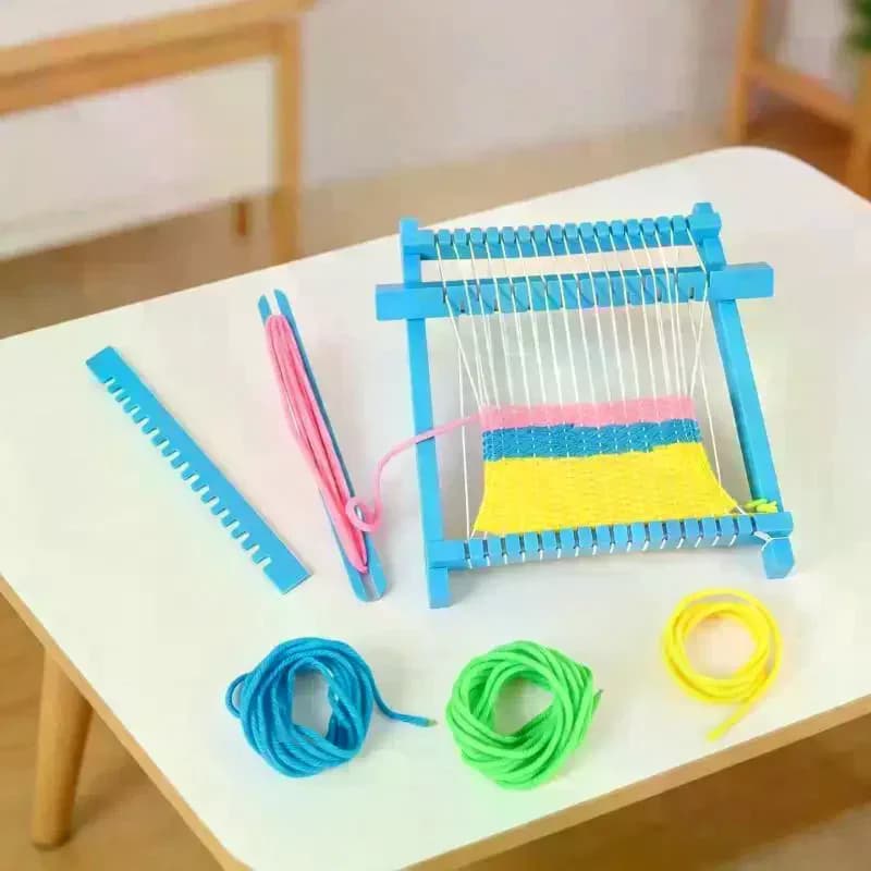 STEM DIY Weaving Loom Kit Educational Handmade Weaving Tool Set Suitable for Kids Age 6-12 DIY Art Craft Project Gift