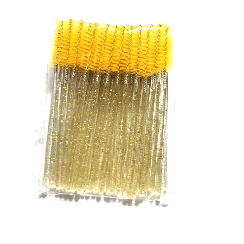Wholesale 100Pcs Lash Brush Makeup Tool Mascara Eyelash Crystal Eyebrow Extension Wand Brush Disposable Soft Head