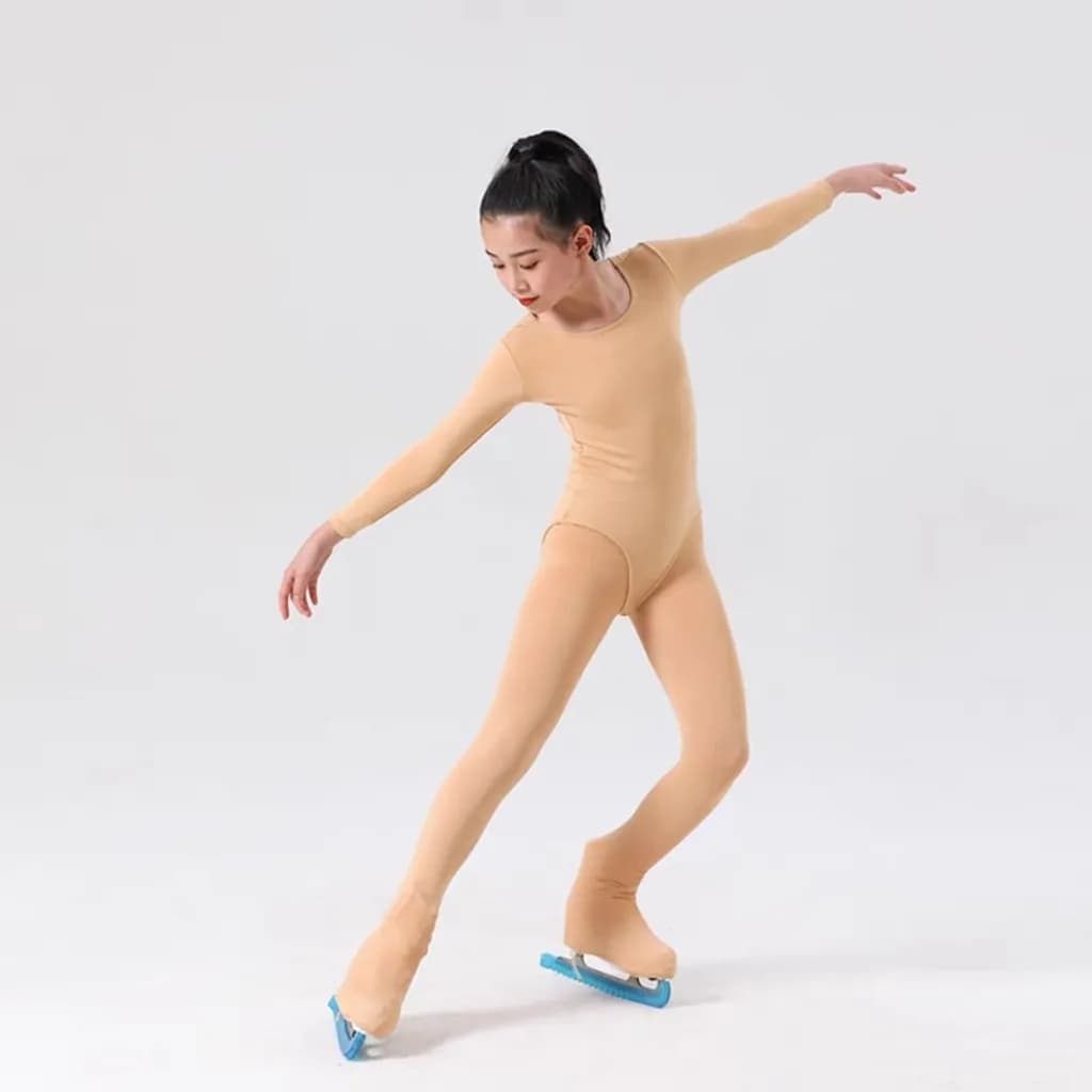 Ice Dancing Skating Suit Performance Suit Training Suit Base Clothes Base Shirt Nude Leotard Ice Skating Clothes