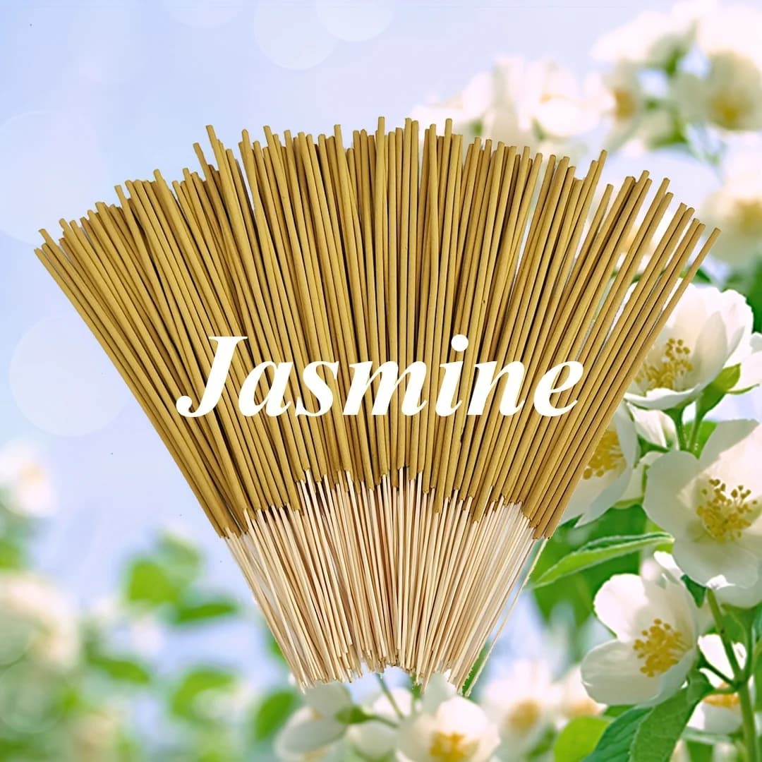 20/50/100 pezzi, bastoncini di incenso al gelsomino giallo, lunghezza 8,66 pollici, adatti per yoga, meditazione, casa, soggiorno, studio, popolare incenso portatile.