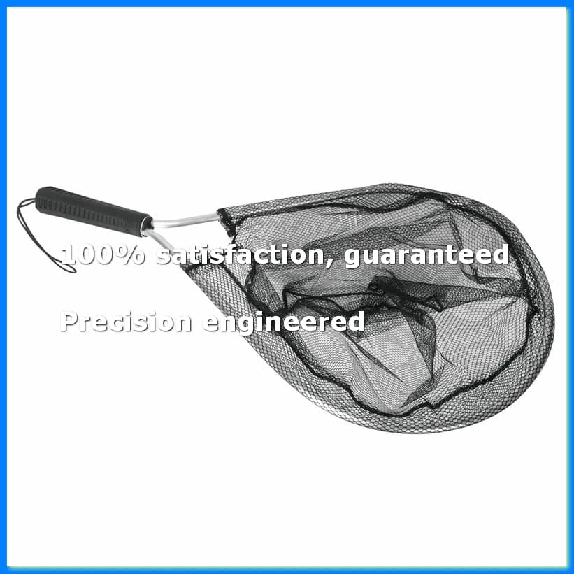 Aluminium Landing Nets Fly Fishing Fish Saver Nylon Knotless Mesh Trout Hand Net-FS