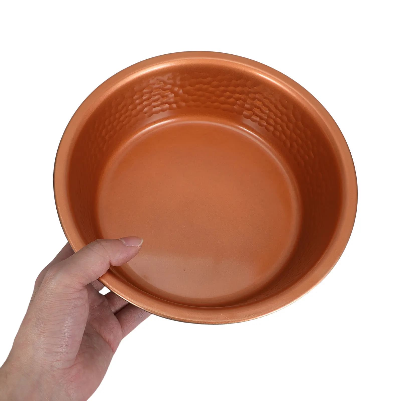 Stainless Steel Hammered Dog Bowl 8.7x2.4 Inch Non Tippable Nonslip Pet Food Water Bowl for Energetic Dogs Puppies Spotless Easy