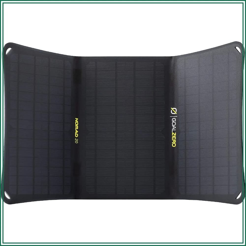 20W Foldable Monocrystalline Solar Panel with 8mm & USB Port, Portable Charger, Lightweight 18-22V, Adjustable Kickstand