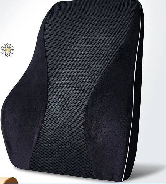 Cuscino Lombare in Memory Foam per Auto e Ufficio, Supporto per Schiena e Vita, Universale per Tutte le Stagioni