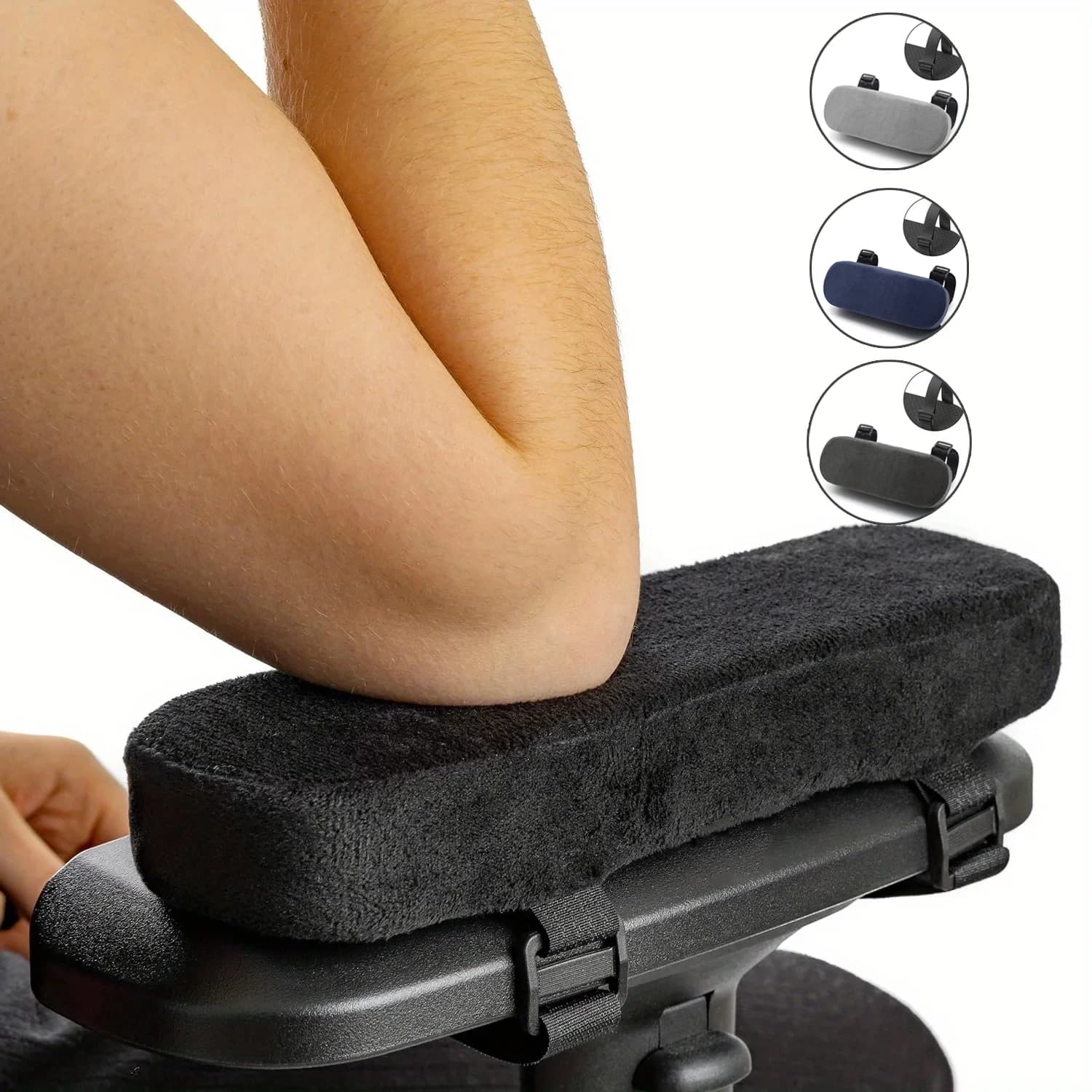 1 pezzo di cuscino per braccioli in memory foam, cuscino ergonomico per alleviare la pressione, supporto per gomito per sedia da ufficio, copertura universale per sedie da scrivania