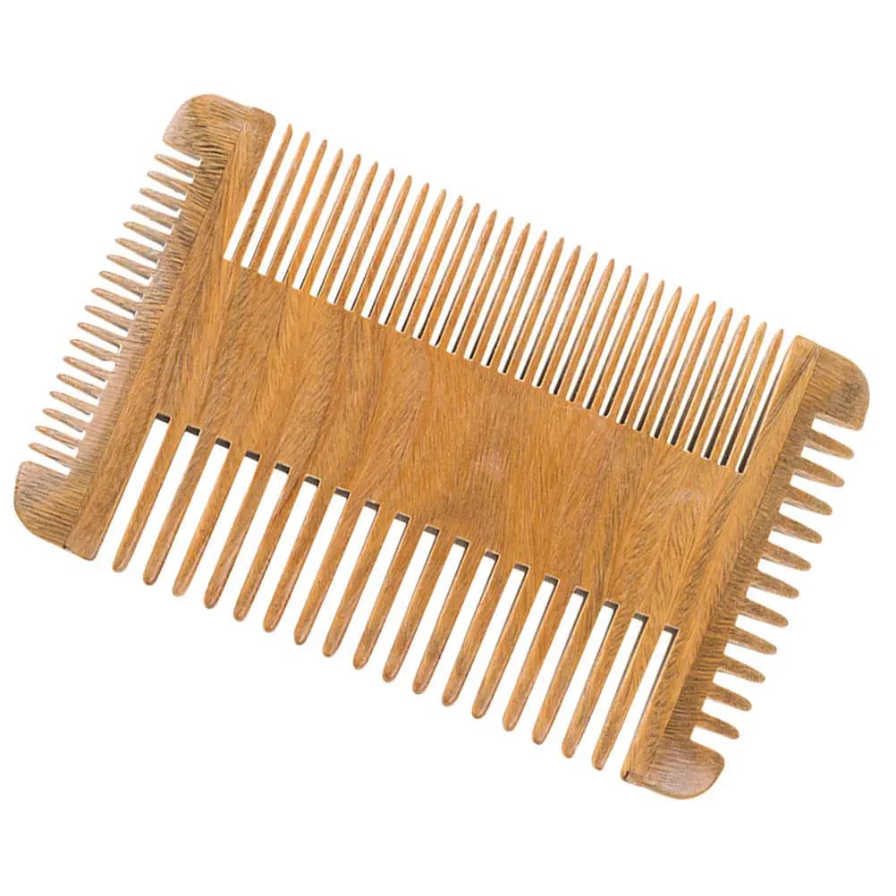 Natural wood comb with fine teeth and tights for scalp massage, dandruff control, comb for ironing and shaping hair, light and comfortable handle