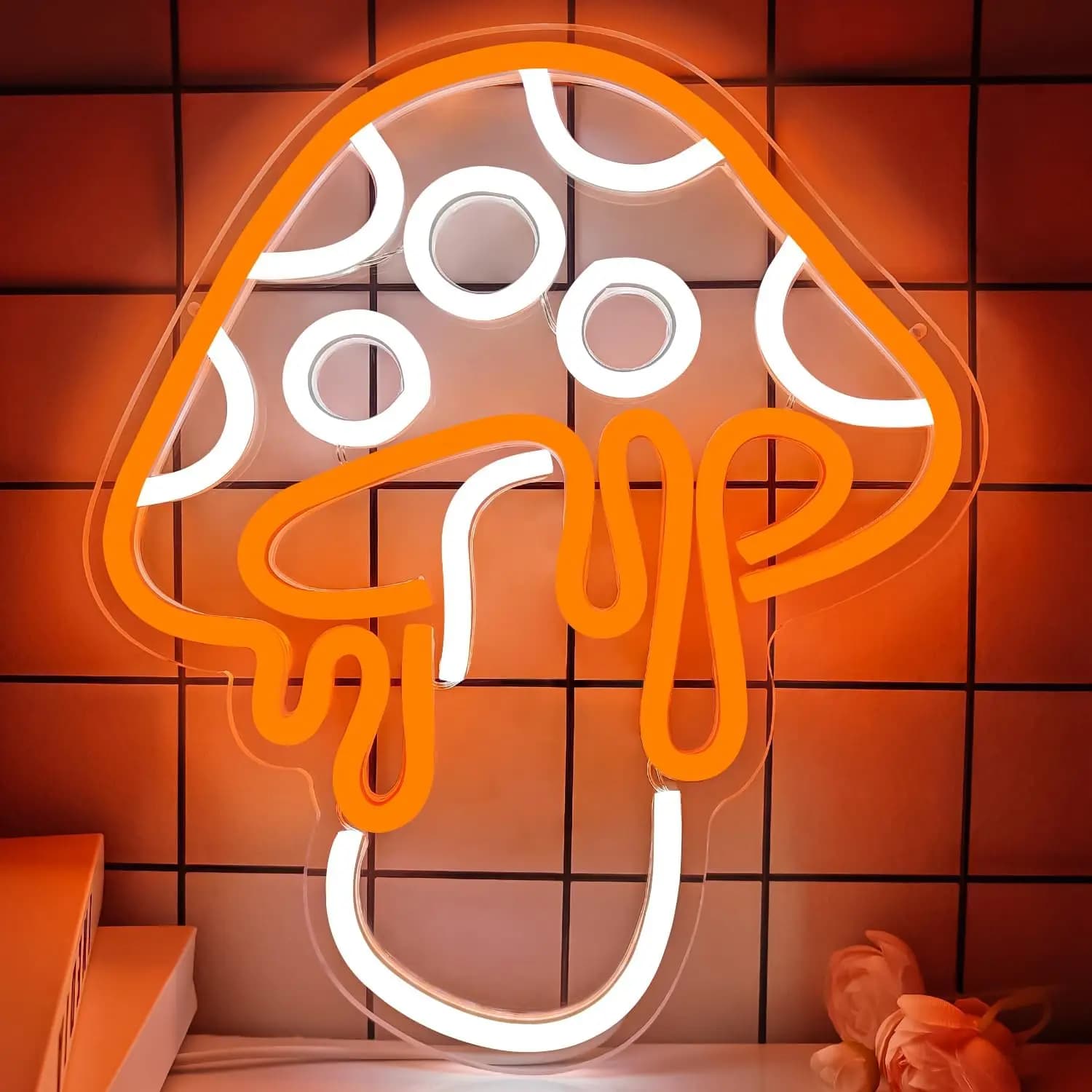 Mushroom Neon Sign USB Dimmable LED Light for Wedding Bar Gaming Room Bedroom Decorations neon personnalisé Gift Night Light